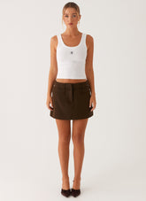 Solstice Mini Skirt - Khaki